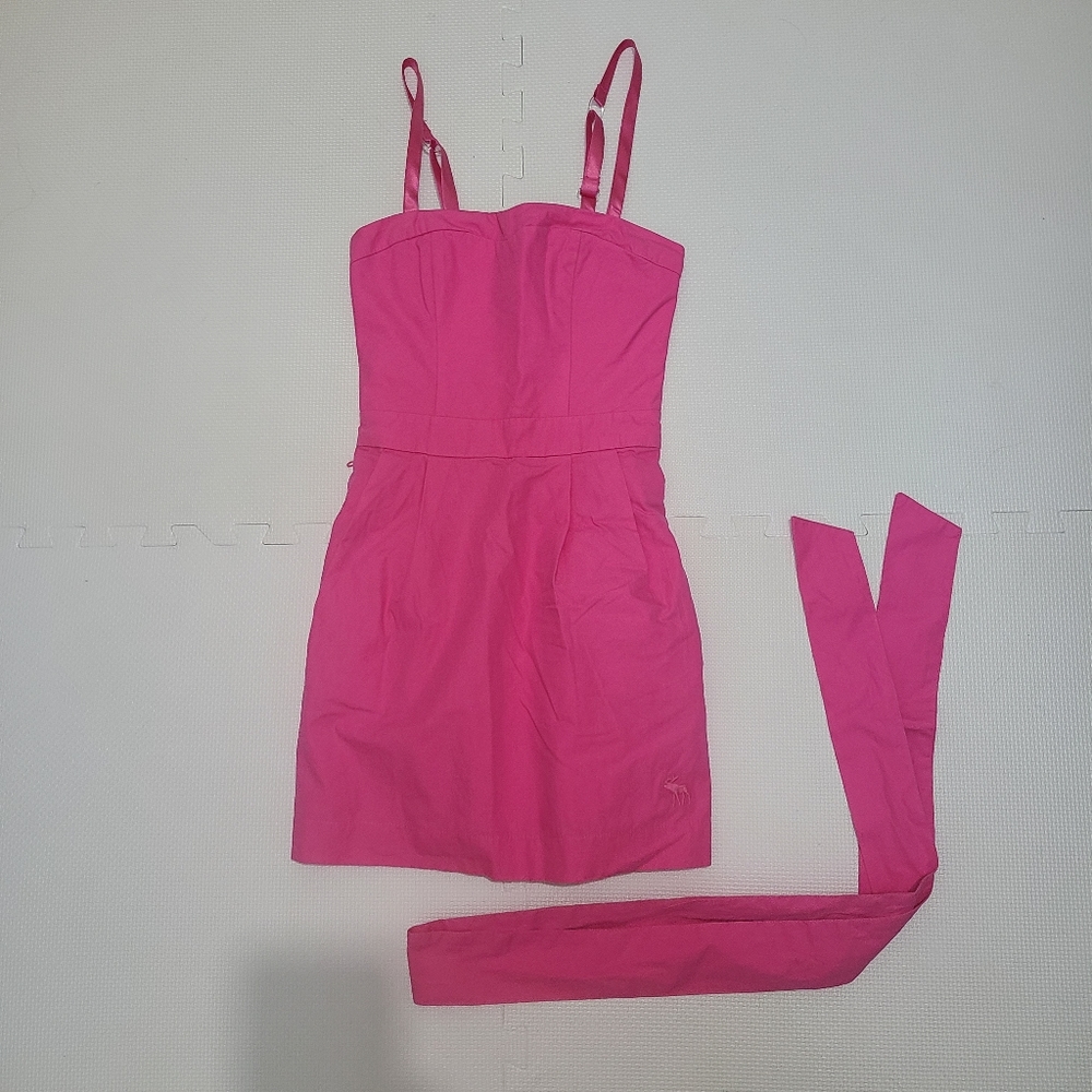Pink Dress With Tie Belt
